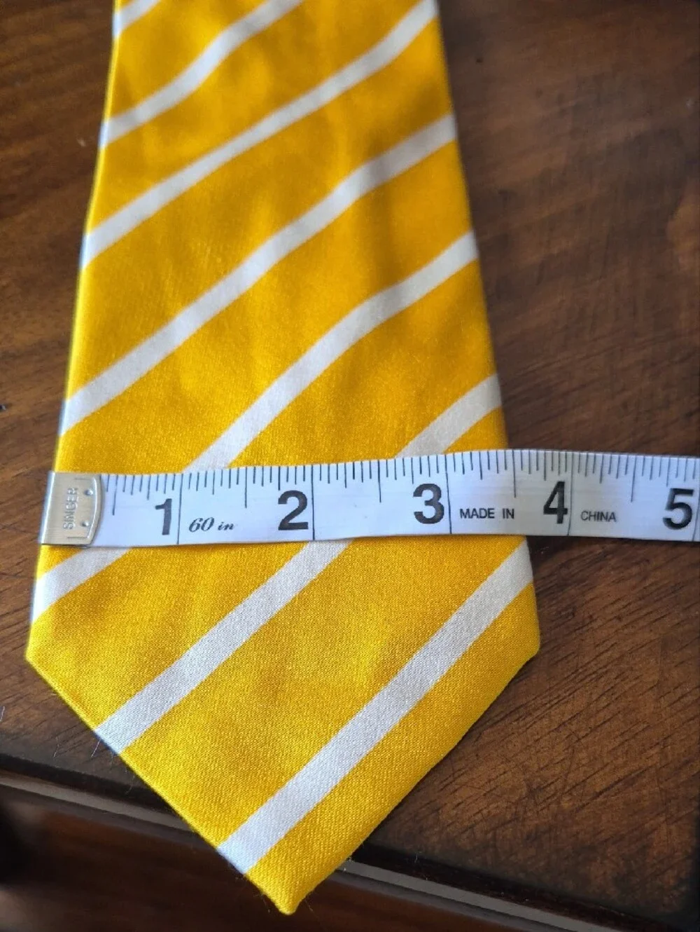 Edsor Handmade Silk Yellow Striped Men's Tie